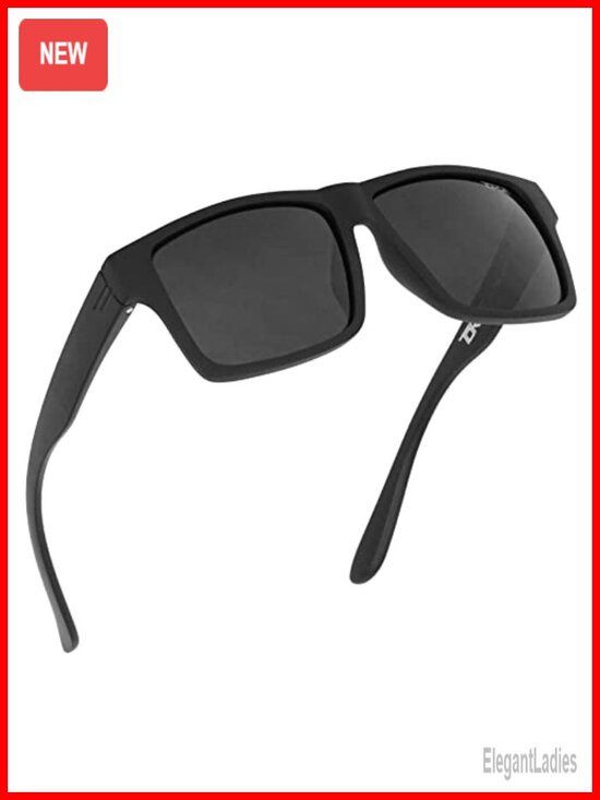 Matte Black TR90 Frame Polarized Sunglasses with UV400 Protection main image 5